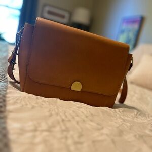 Madewell Brown Crossbody Bag with Gold Accent